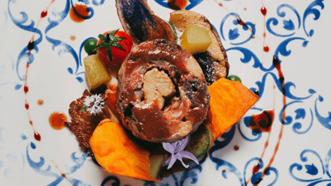 Prato de assinatura do Restaurante Quinta do Portal
